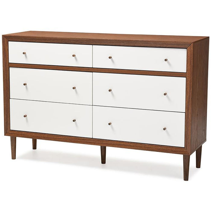 Harlow Scandinavian (6-Drawers) Wood Dresser
