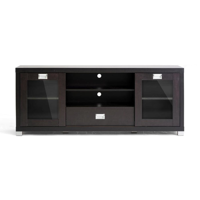 Matlock Contemporary Wood & Glass TV Stand