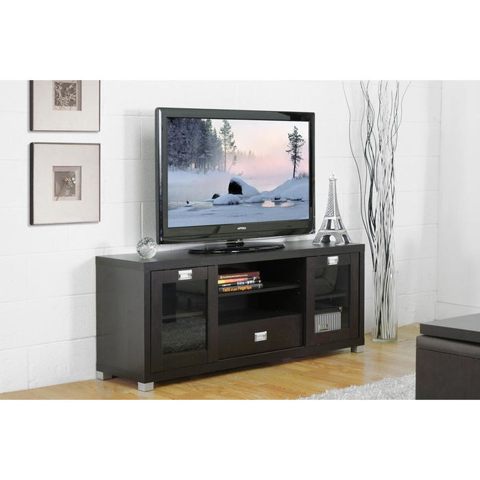 Matlock Contemporary Wood & Glass TV Stand