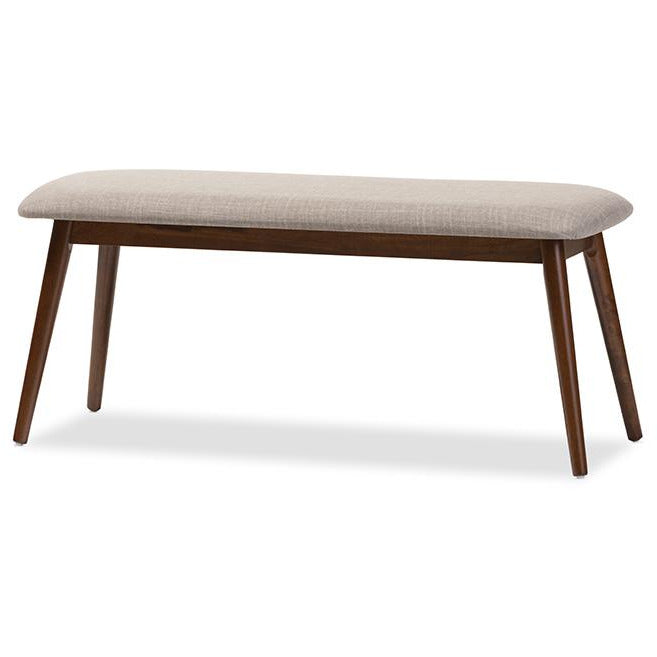 Flora Mid-Century Wood Dining Bench