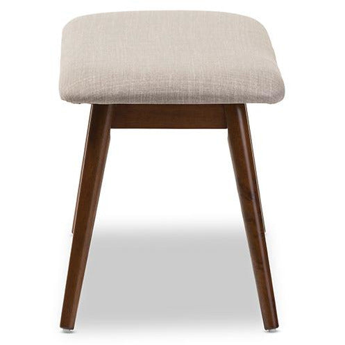 Flora Mid-Century Wood Dining Bench
