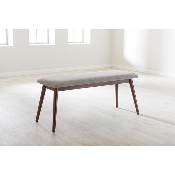 Flora Mid-Century Wood Dining Bench
