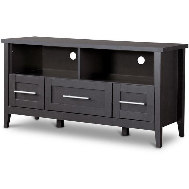 Espresso (3-Drawers) Wood TV Stand