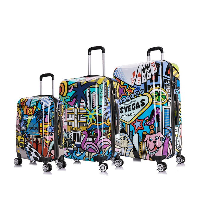InUSA PRINTS Lightweight Hardside Spinner Suitcase Luggage Collection (individual & sets)