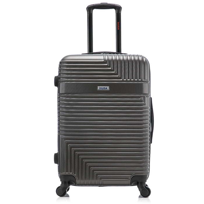 InUSA Resilience Medium 24-inch black suitcase  front view