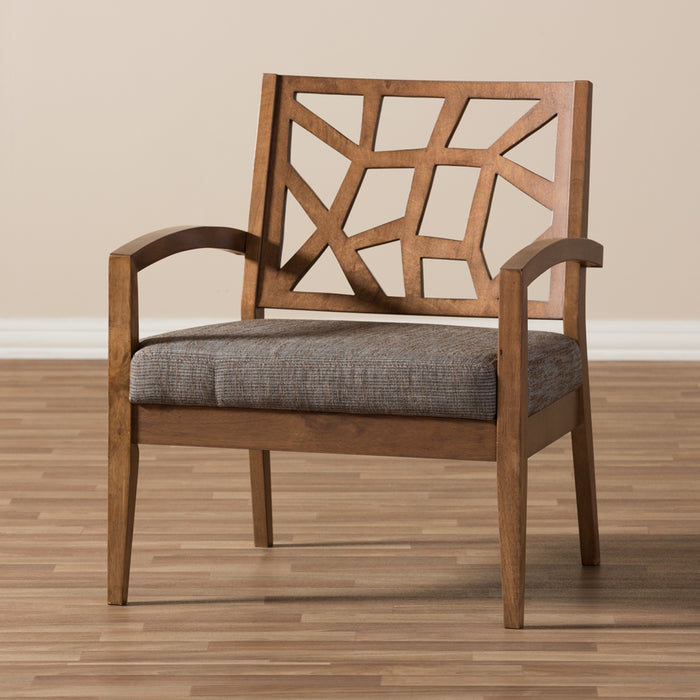 Jennifer Transitional Wood Lounge Chair