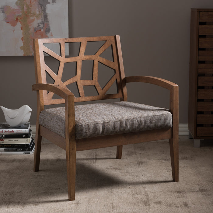 Jennifer Transitional Wood Lounge Chair