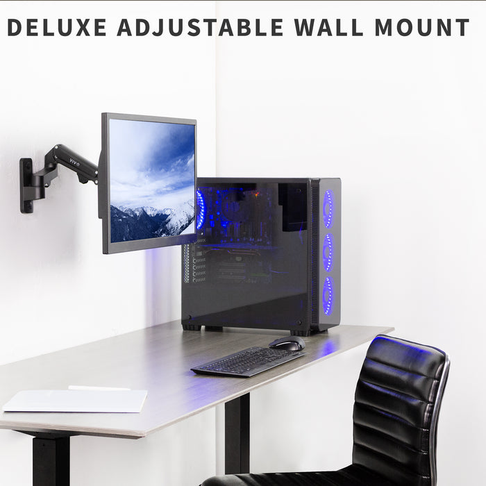 Premium Aluminum Single Monitor Wall Mount