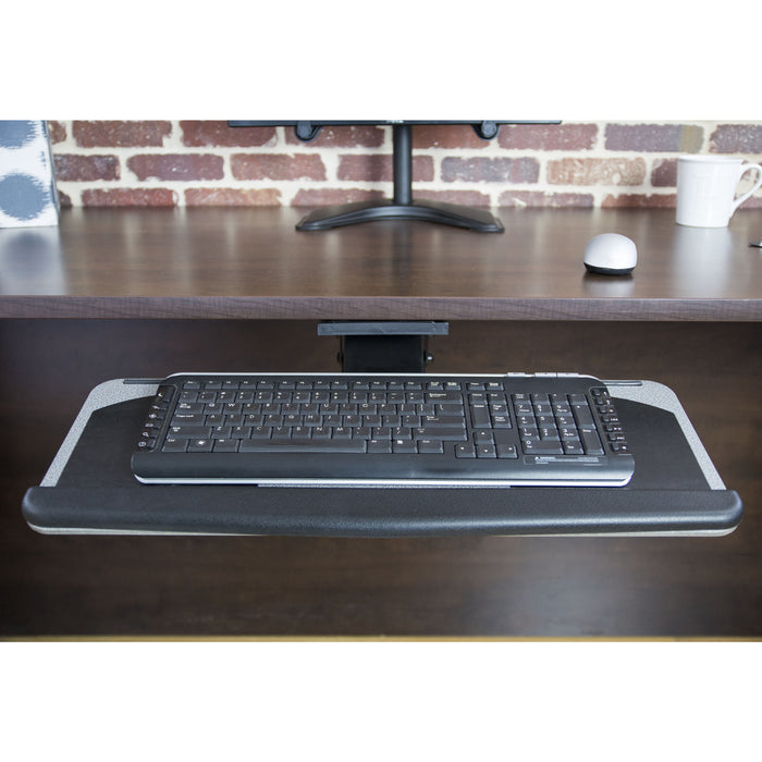 Silver Under Desk Keyboard Tray