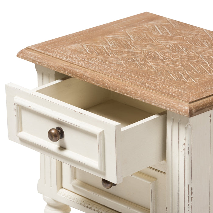Marquetterie French Provincial (2-Drawer) Nightstand