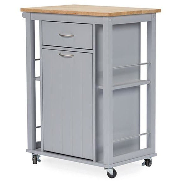 Yonkers Contemporary Wood Kitchen cart