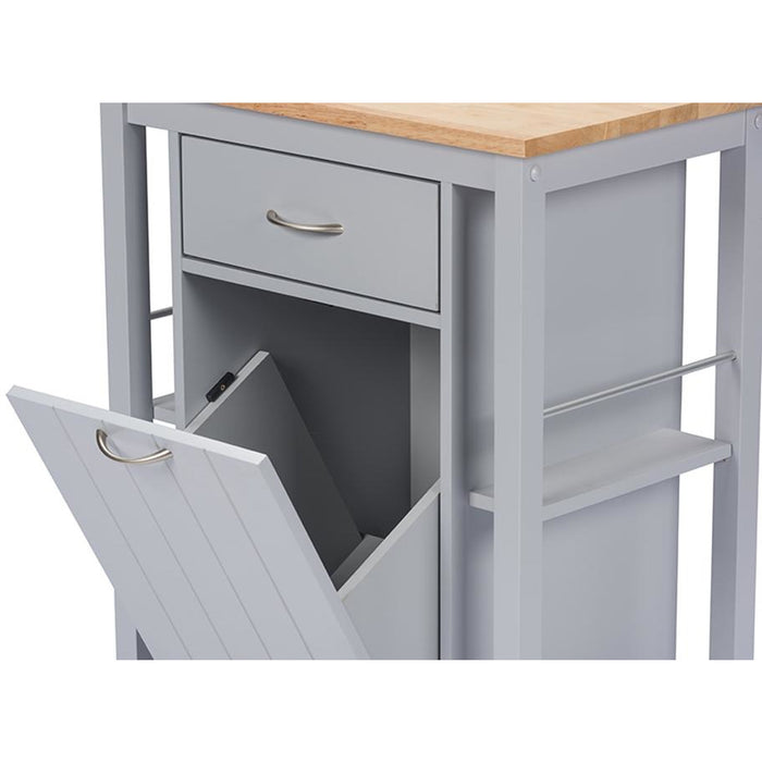 Yonkers Contemporary Wood Kitchen cart