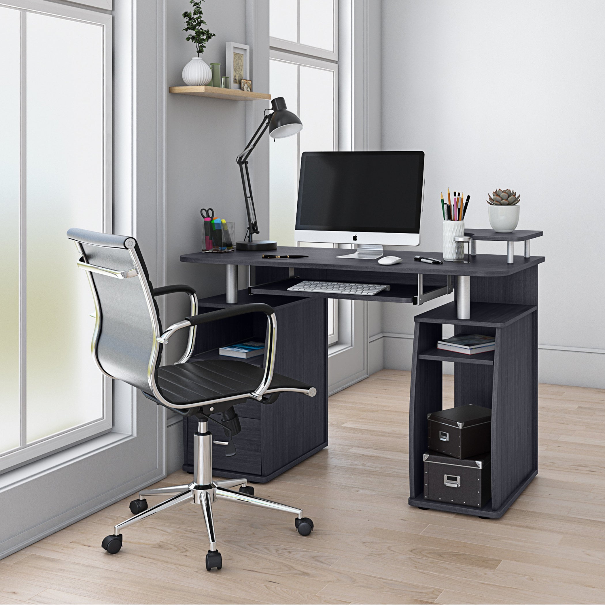 Techni Mobili Modern Complete Workstation Desk — Shopango.com