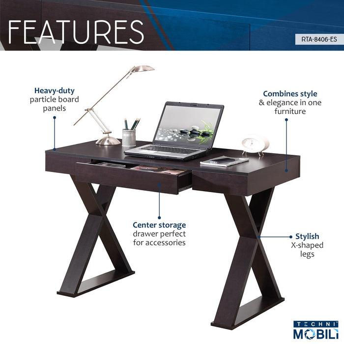 Techni Mobili Modern (1-Drawer) Writing Desk