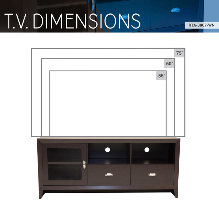 Techni Mobili Modern (2-Drawers 2-Shelves) TV Stand
