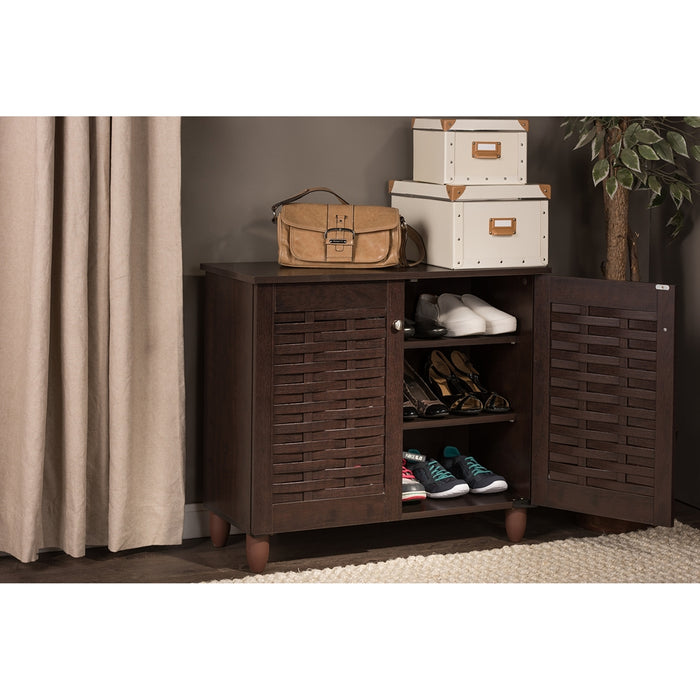 Winda Contemporary (2-Door) Wood Shoe Cabinet