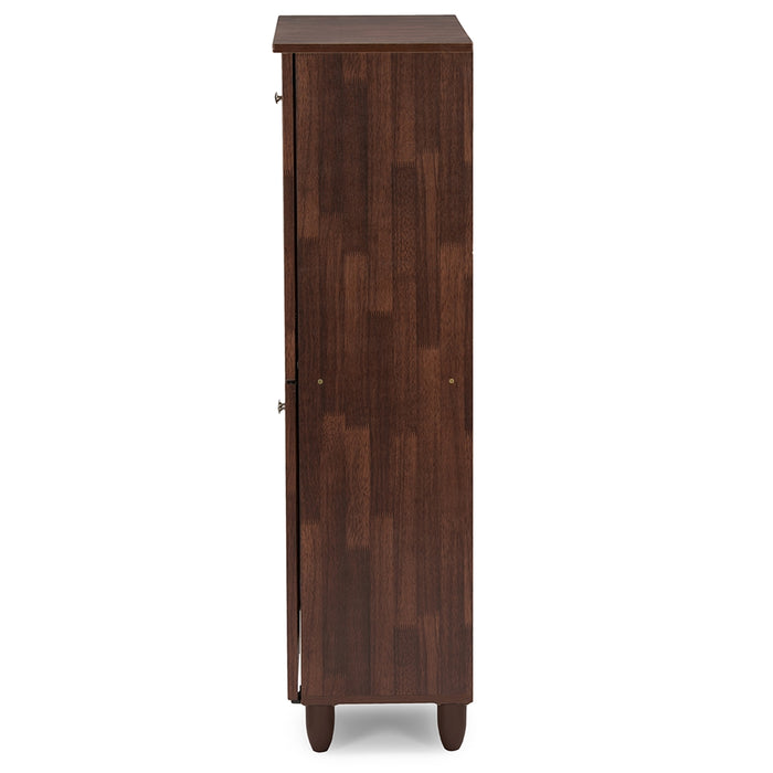 Fernanda Contemporary (4-Door) Wood Shoe Cabinet