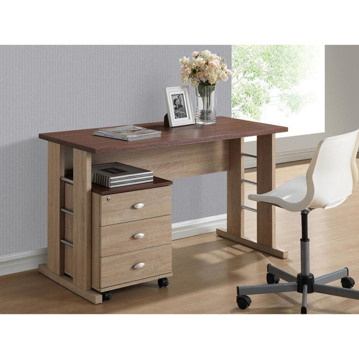 Woodrow Contemporary (3-Drawer) Wood Desk
