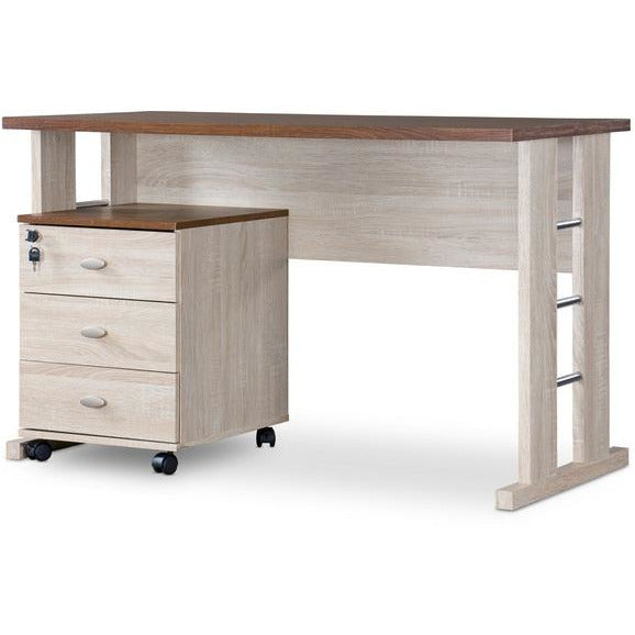 Woodrow Contemporary (3-Drawer) Wood Desk