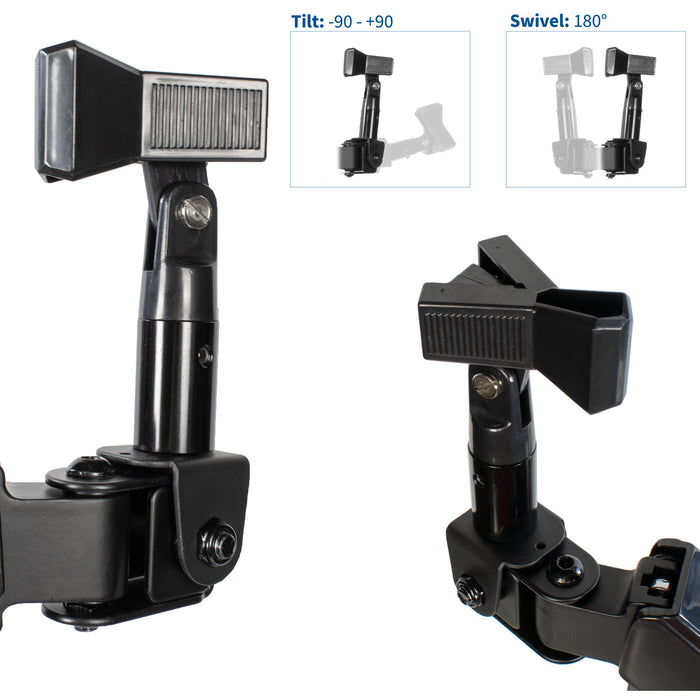 Pneumatic Arm Microphone Desk Mount with Mounting Clamp