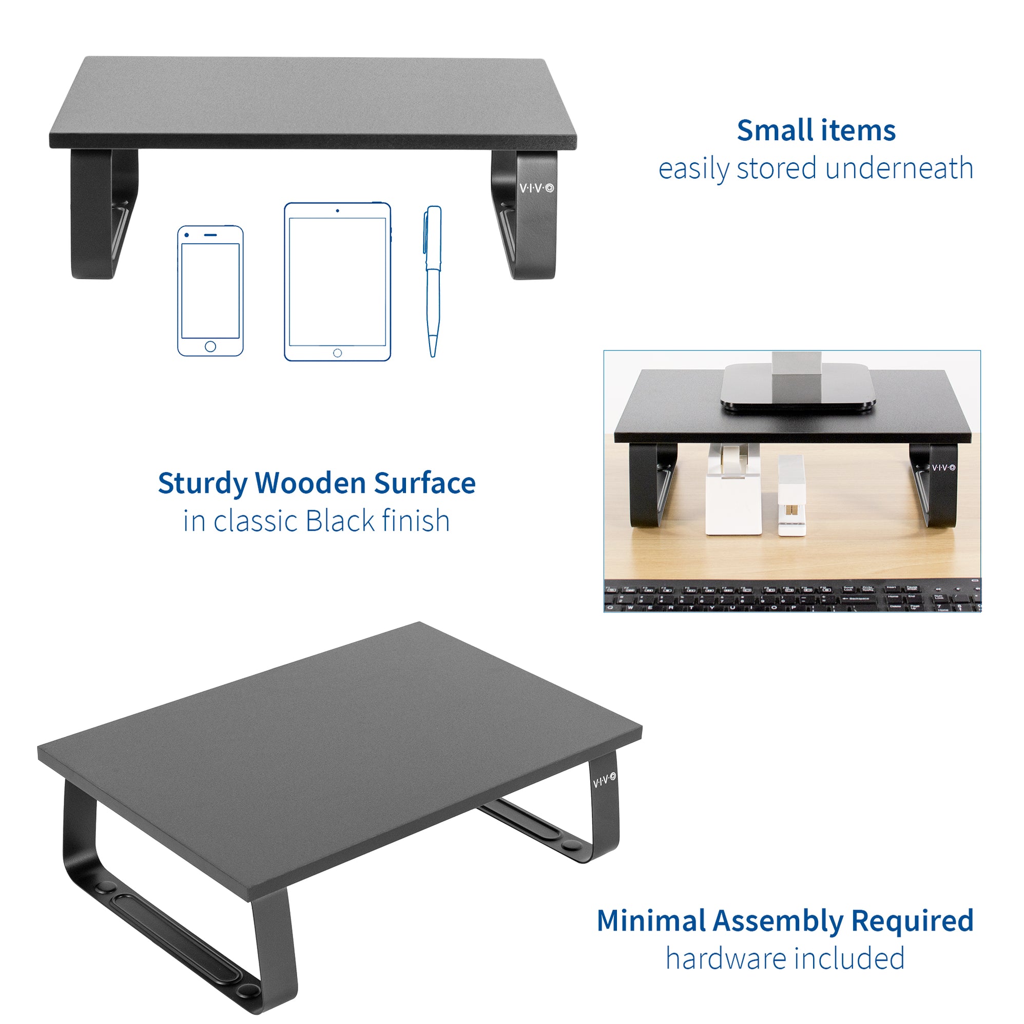 Black Monitor Riser — Shopango.com
