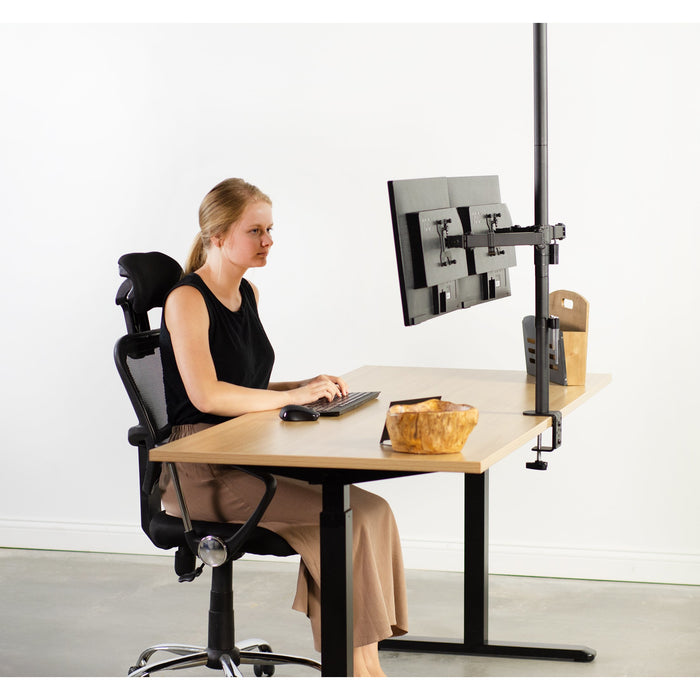 Extra Tall Dual Monitor Stand Up Desk Mount