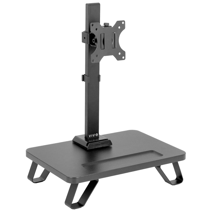 Single Monitor Desk Stand with Riser