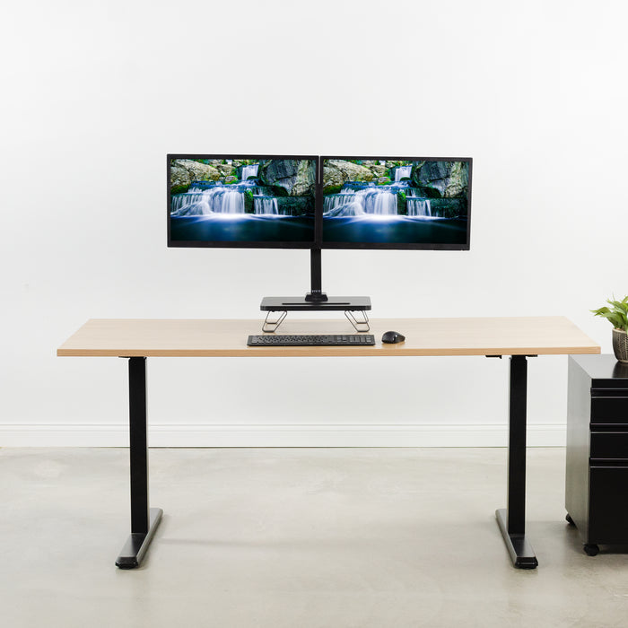 Dual Monitor Desk Stand with Riser