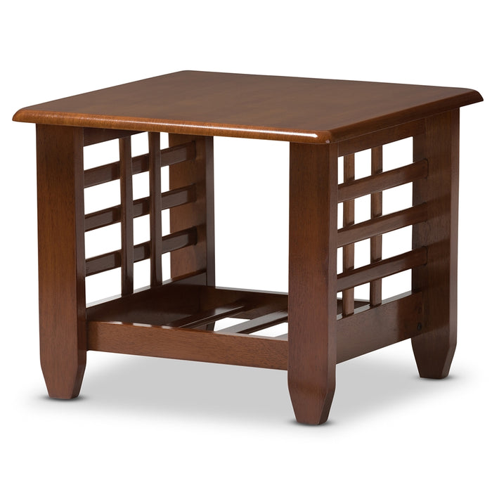 Larissa Contemporary Wood Coffee End Table