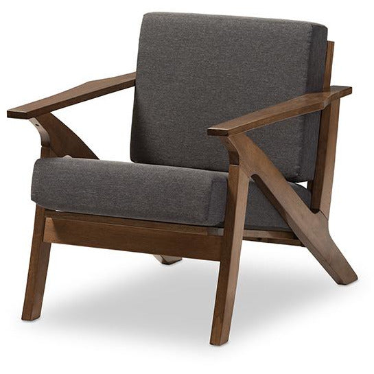 Cayla Mid-Century Wood Lounge Chair