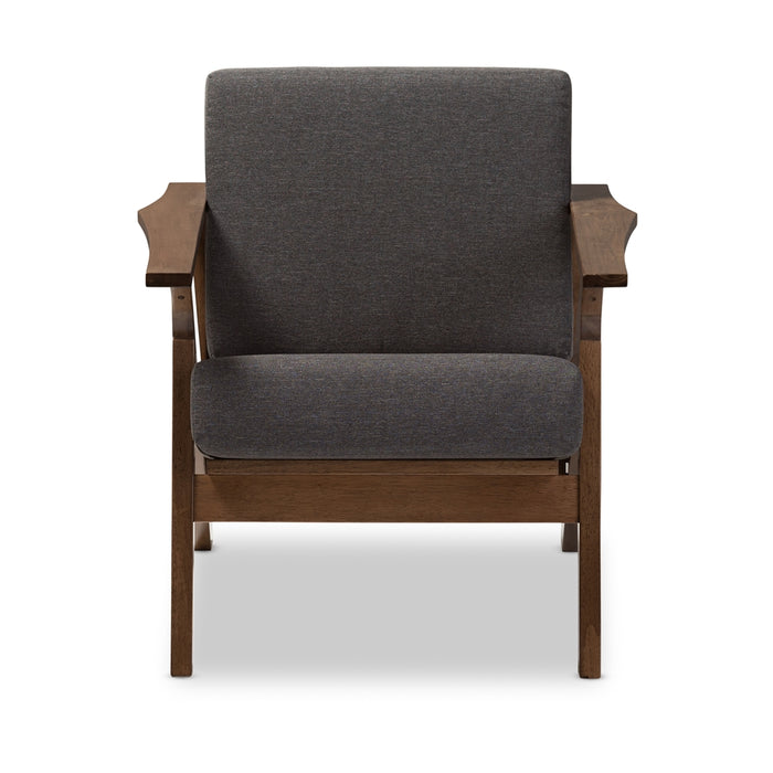Cayla Mid-Century Wood Lounge Chair