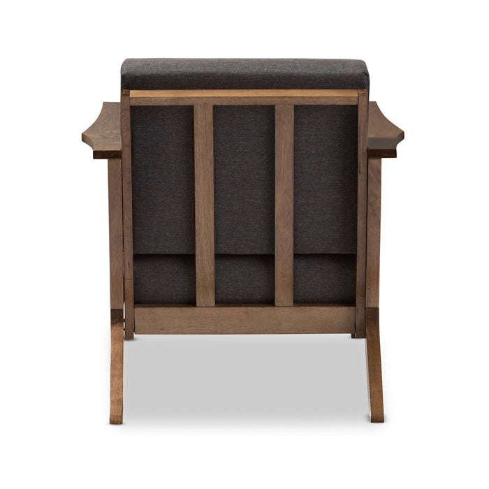 Cayla Mid-Century Wood Lounge Chair