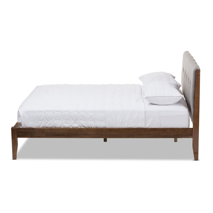 Leyton Mid-Century Wood Platform Bed