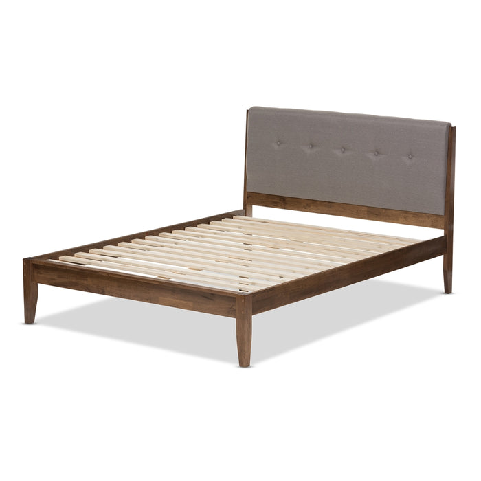 Leyton Mid-Century Wood Platform Bed