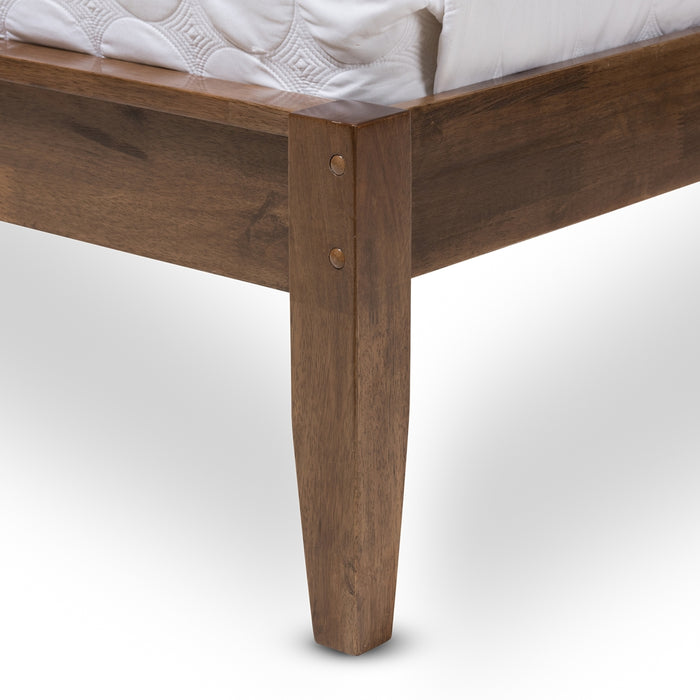 Leyton Mid-Century Wood Platform Bed