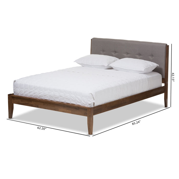 Leyton Mid-Century Wood Platform Bed