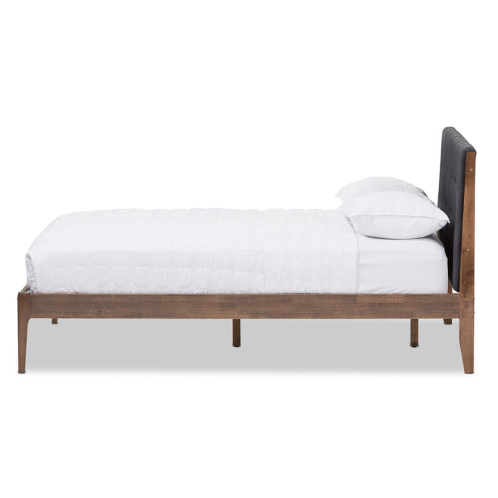 Clifford Mid-Century Wood Platform Bed