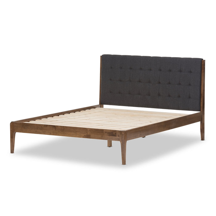 Clifford Mid-Century Wood Platform Bed