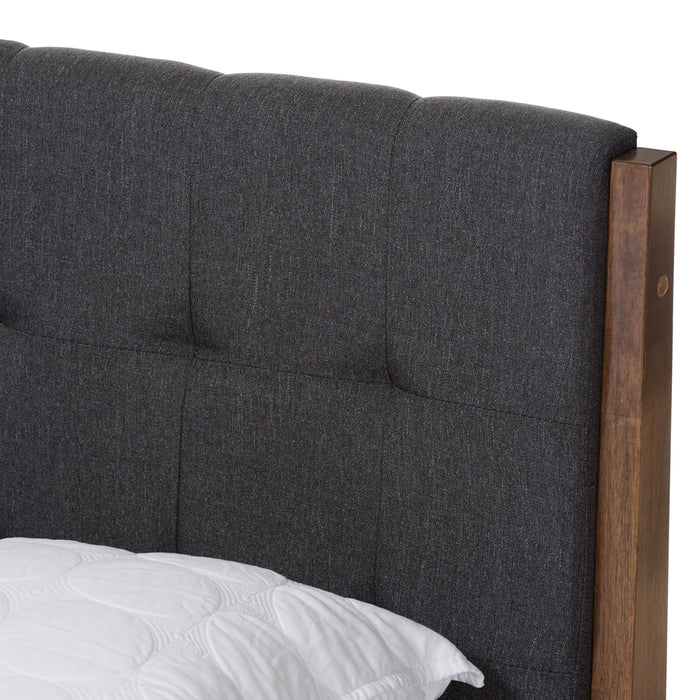 Clifford Mid-Century Wood Platform Bed