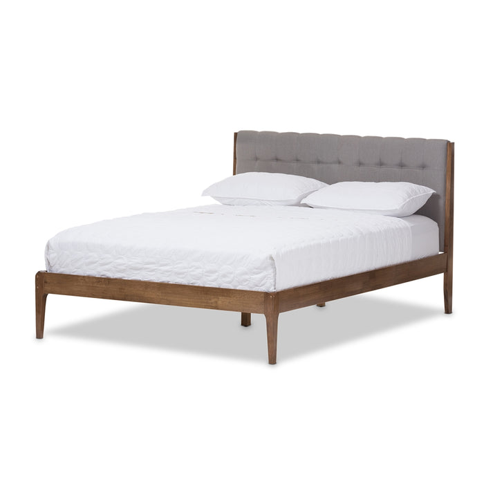 Clifford Mid-Century Wood Platform Bed