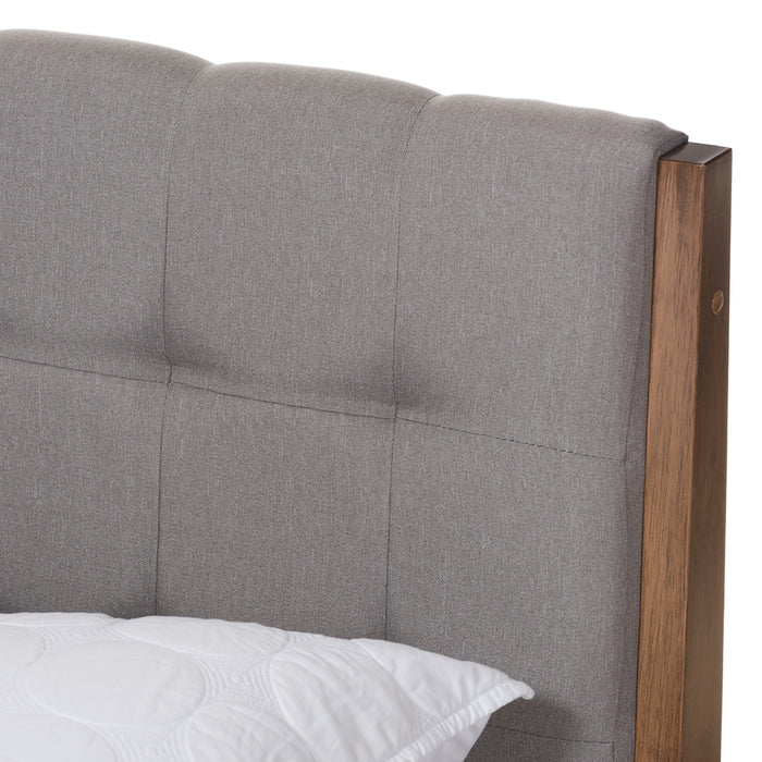 Clifford Mid-Century Wood Platform Bed
