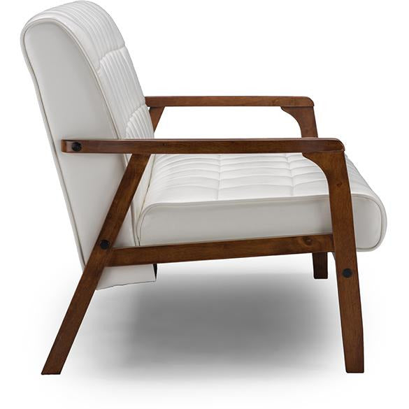 Baxton Mid-Century (3-Seater) Leather Sofa