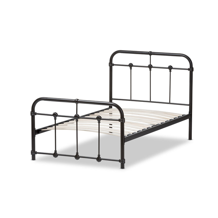 Mandy Vintage Industrial Metal Platform Bed