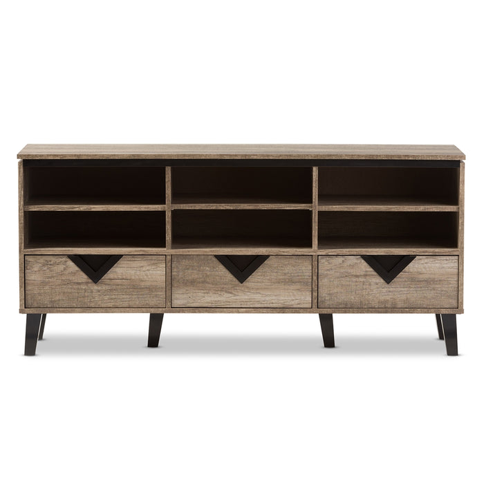 Wales Contemporary Wood TV Stand