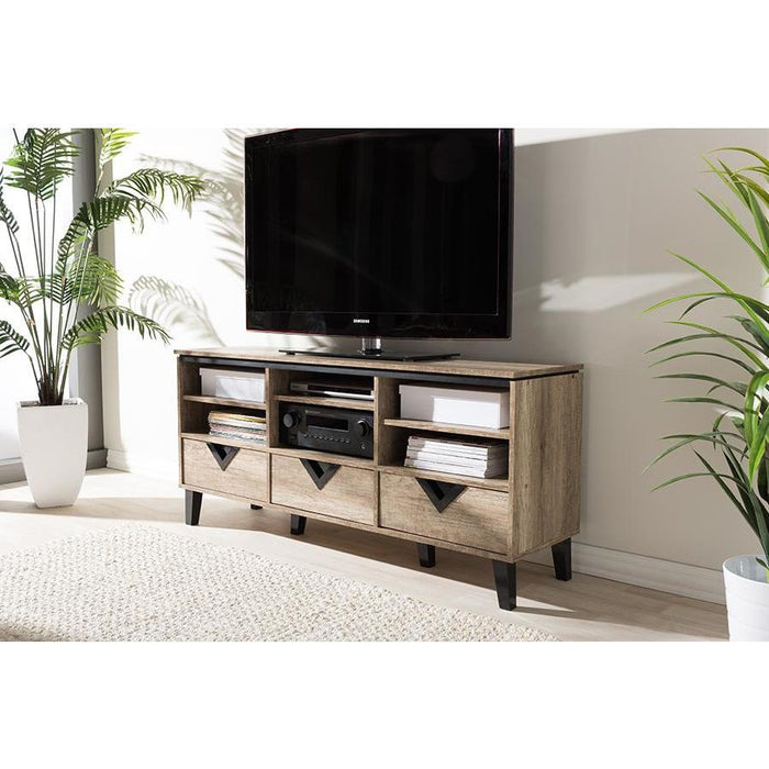 Wales Contemporary Wood TV Stand