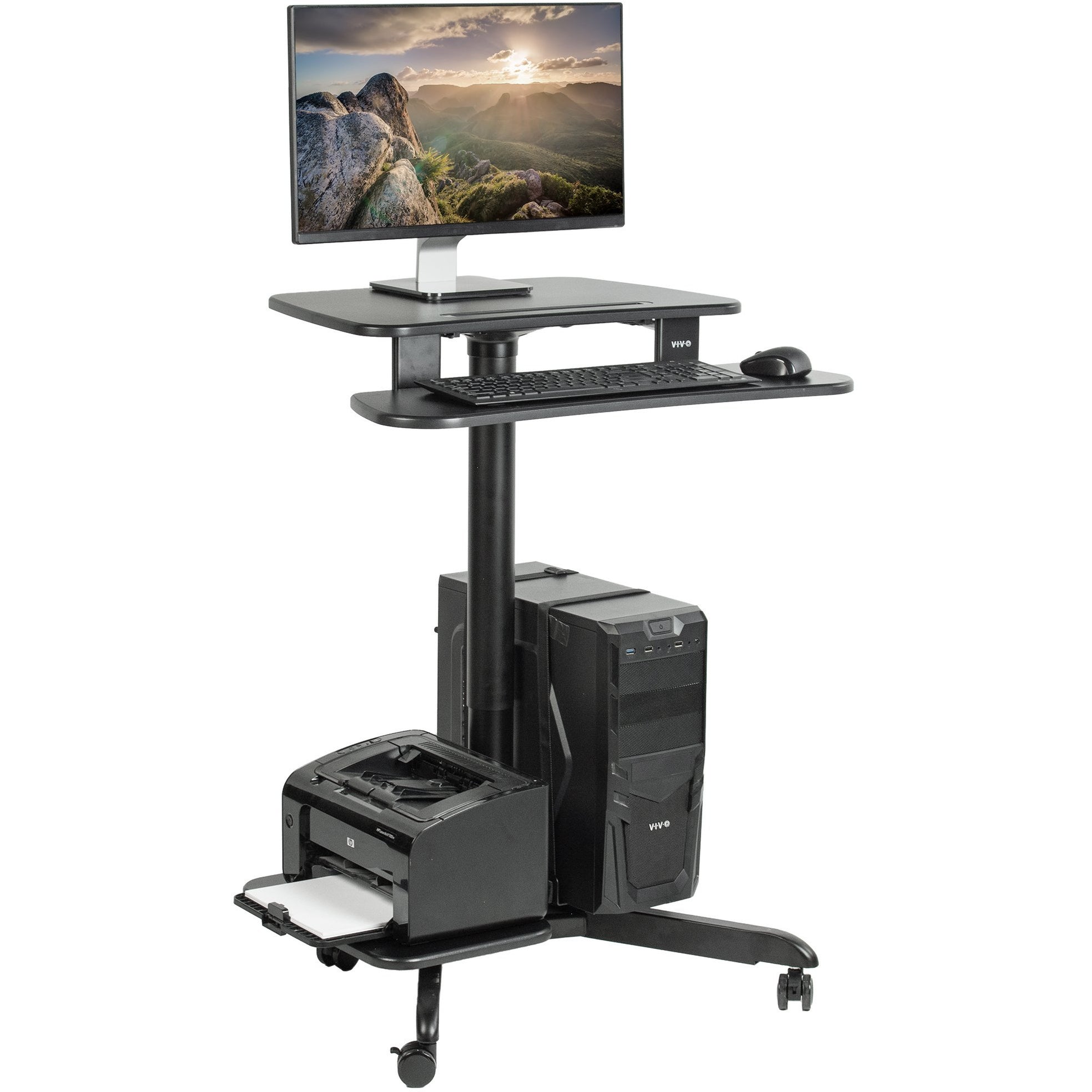 Black Mobile Computer Workstation (24”) — Shopango.com