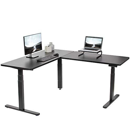 L-Shaped Corner Workstation Desk with Controller