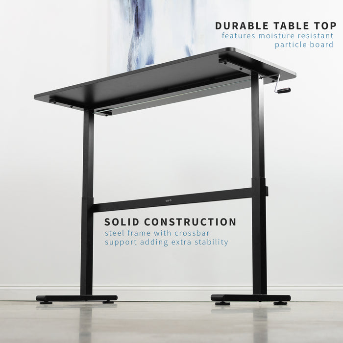 Crank Height Adjustable Desk (55")