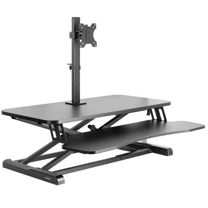 Desk Converter with Single Monitor Stand Mount