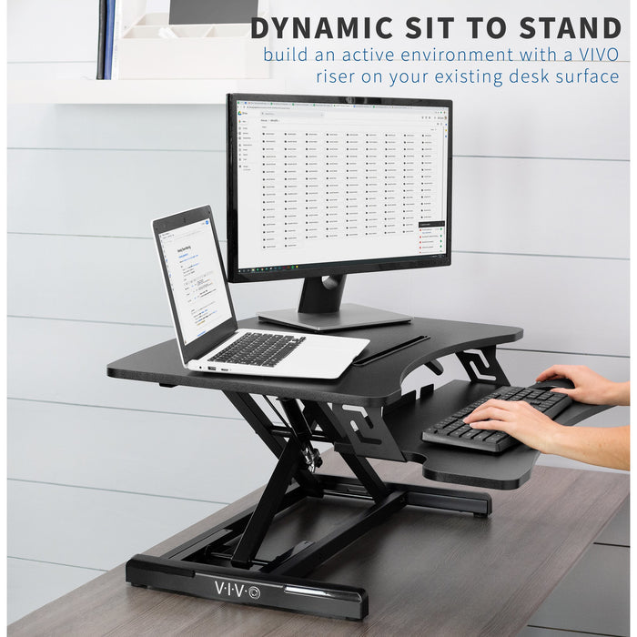 Small Height Adjustable Desk Converter (30")